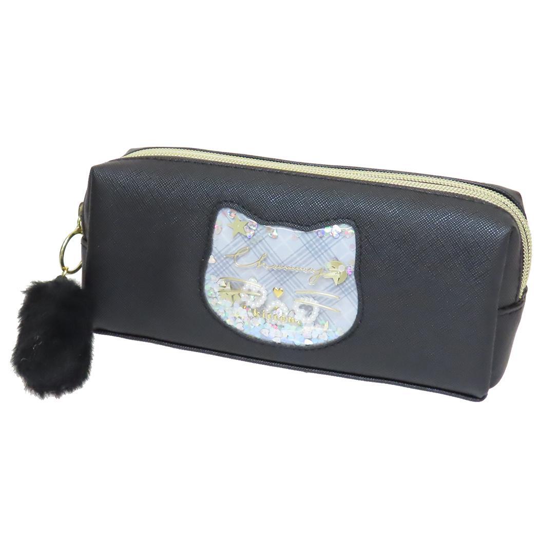 ペンケース 2ポケットBOXペンポーチ チャミーキトゥン ブラック 新入学 クーリア 新学期準備文具 かわいい グッズ拍卖