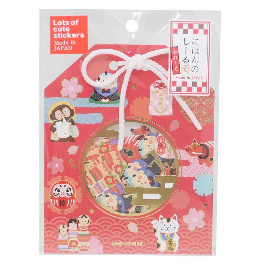 フレークシール にほんのしーるふれーく極 縁起物 カミオジャパン デコレーション かわいい グッズ拍卖