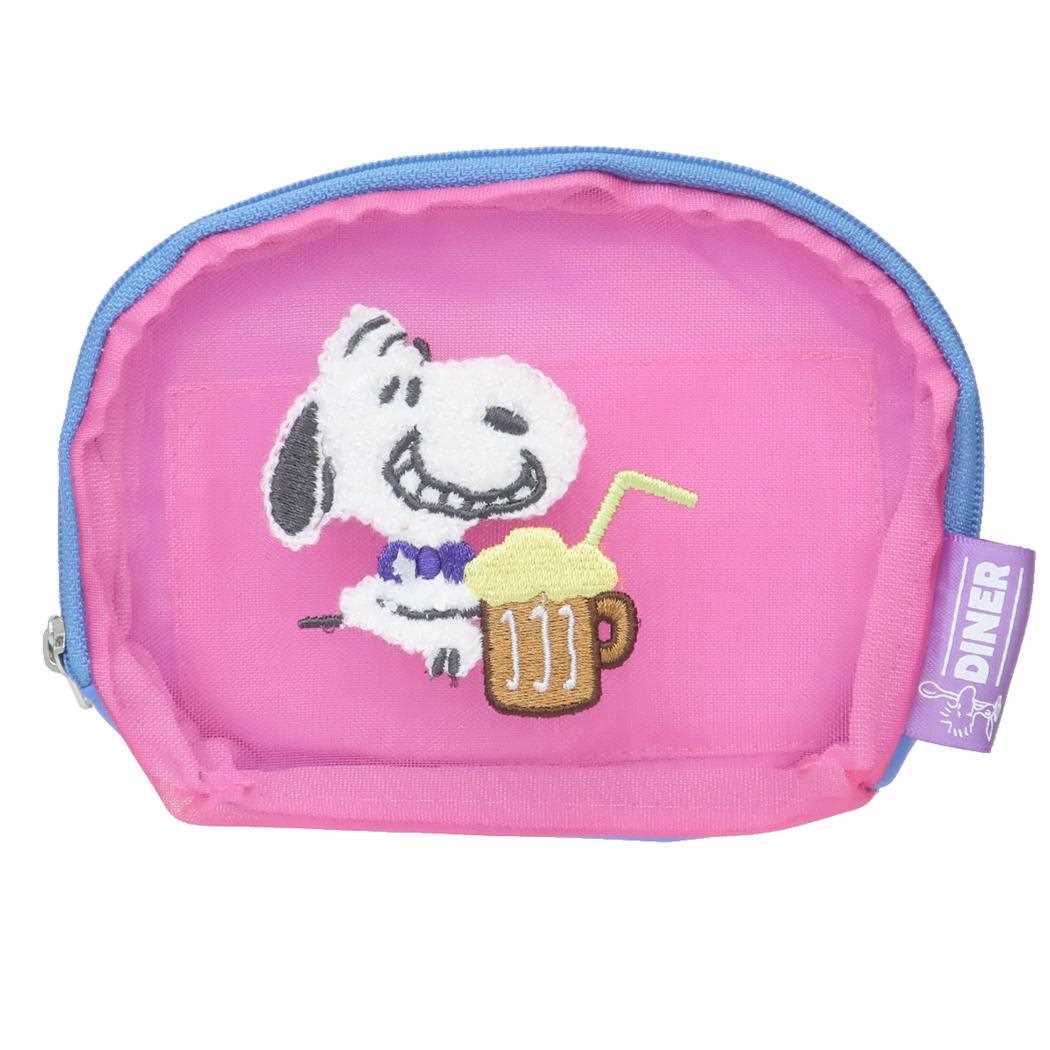 スヌーピー ミニポーチ メッシュラウンドポーチ ルートビア ピーナッツ マリモクラフト 化粧ポーチ 小物入れ キャラクター グッズ拍卖