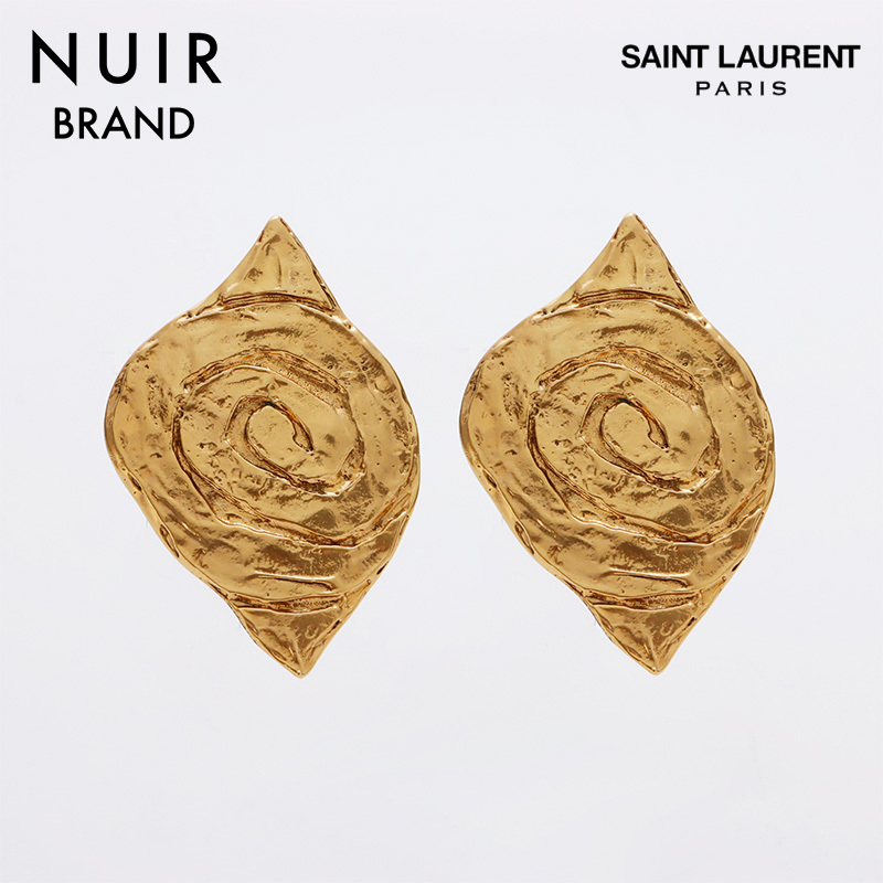 イヴ・サンローラン YVES SAINT LAURENT イヤリング 渦巻き ゴールド拍卖