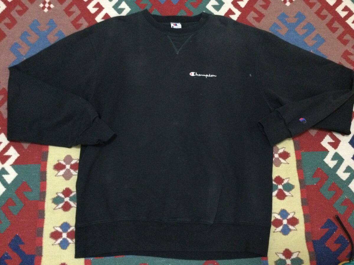 made in USA アメリカ製 champion チャンピオン スウェット 黒 XXL ビッグサイズ フェードあり拍卖