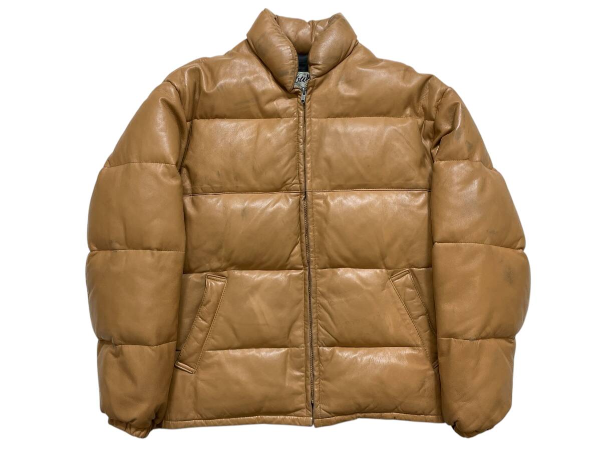 40 SCHOTT ショット 214D レザー ダウンジャケット キャメル拍卖