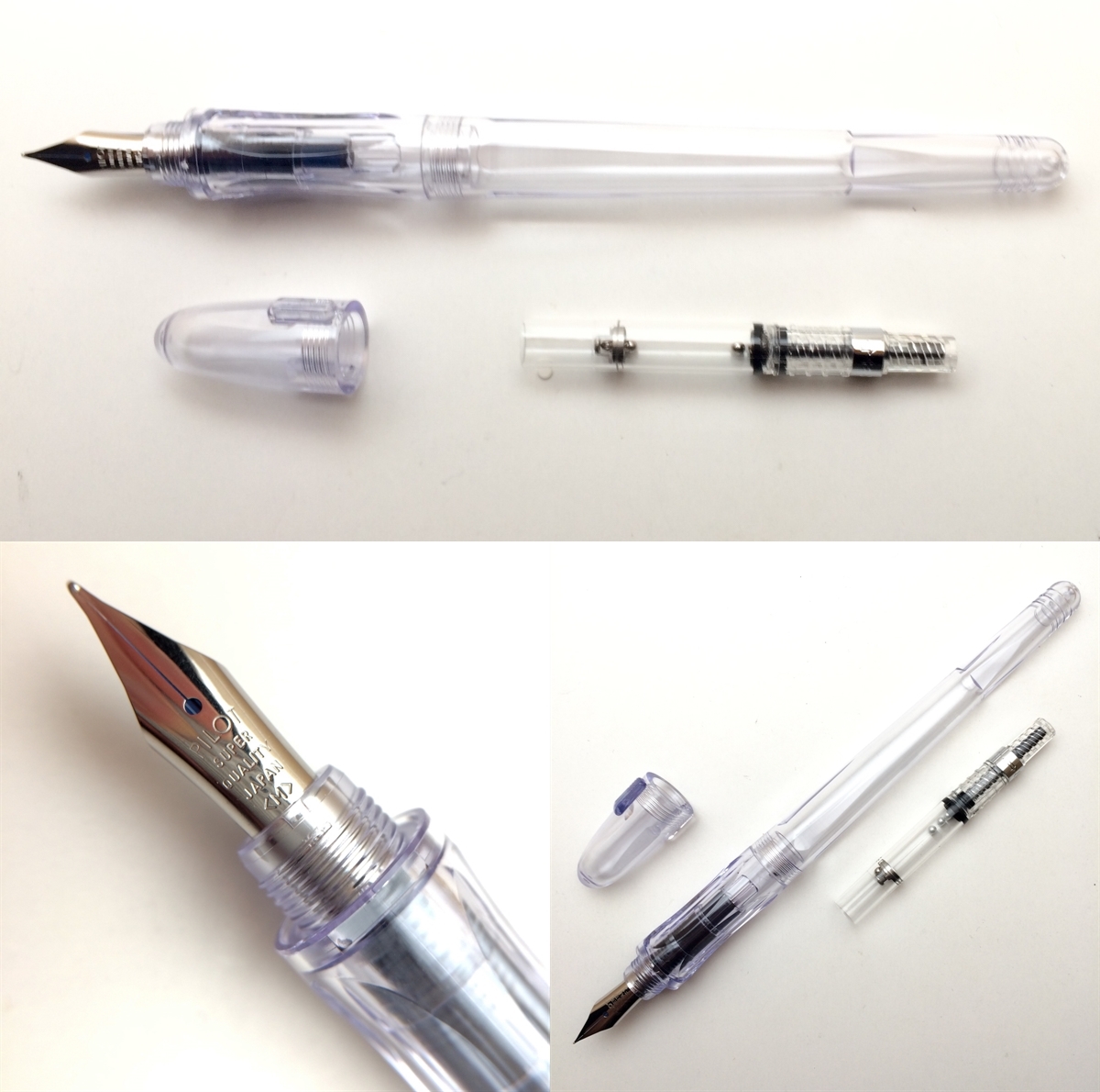 【CON-40付 廃盤稀少品】パイロット PILOT ペン習字ペン クリア軸 万年筆 M 中字 デモンストレーター 新品 Fountain Pen拍卖