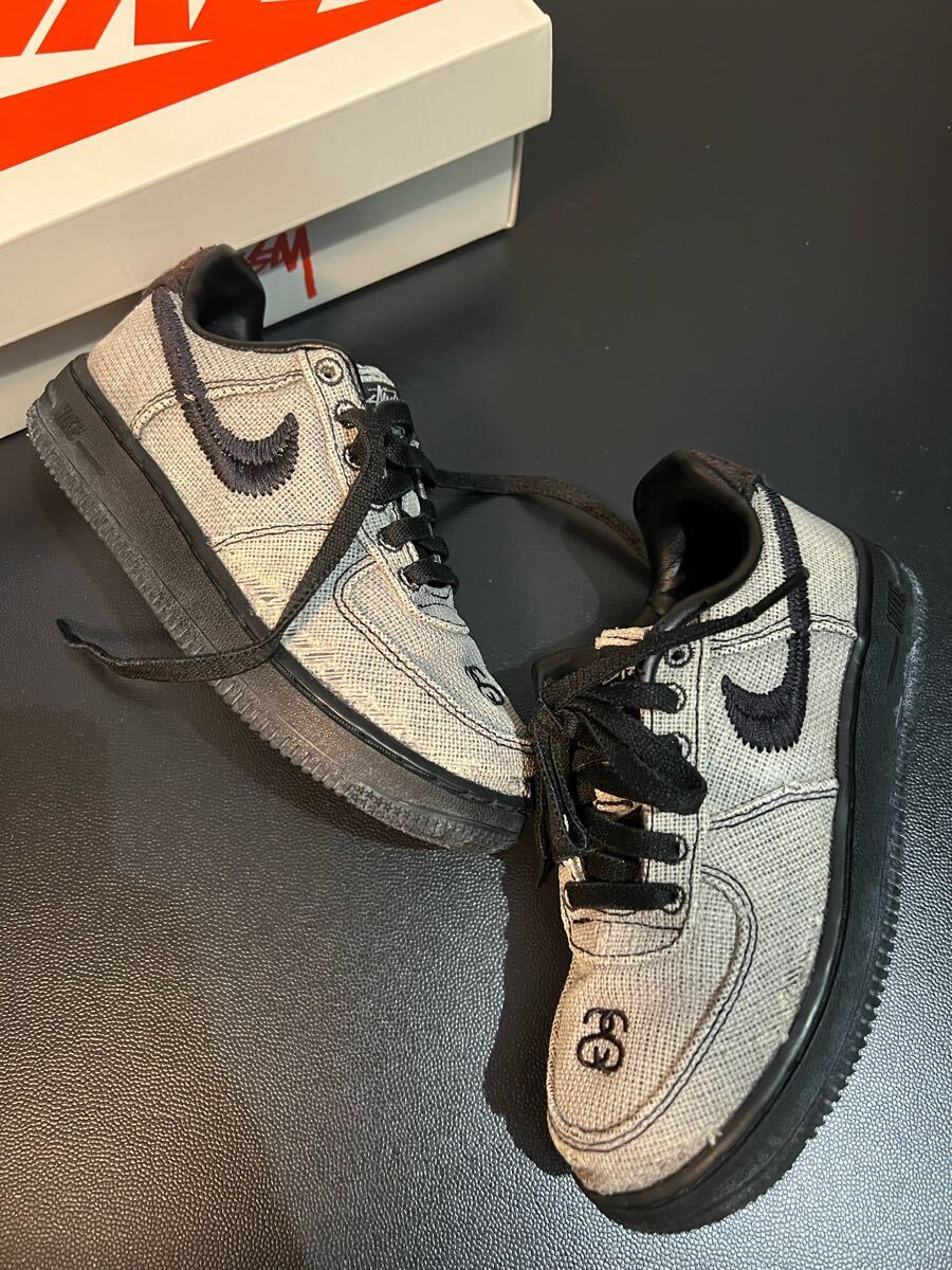 Stussy × Nike PS エアフォース1 ブラック ステューシー拍卖