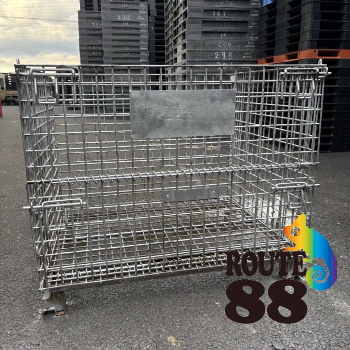 【奈良県葛城市発】【中古/再塗装品】メッシュパレット 800×1000×850 10台セット 網パレット 鉄製 パレティーナ拍卖