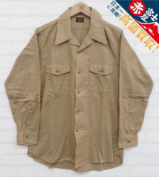 8T8944/未使用品 BUTCHER PRODUCTS オープンカラーワークシャツ ブッチャープロダクツ拍卖