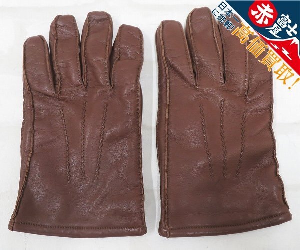 2A9019【クリックポスト対応】J.PRESS レザーグローブ ジェイプレス 手袋拍卖