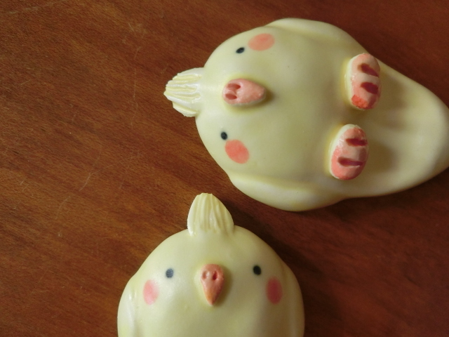 ◆美濃焼 新品 オカメインコ 箸置き 2個 ルチノー cockatiel◆拍卖