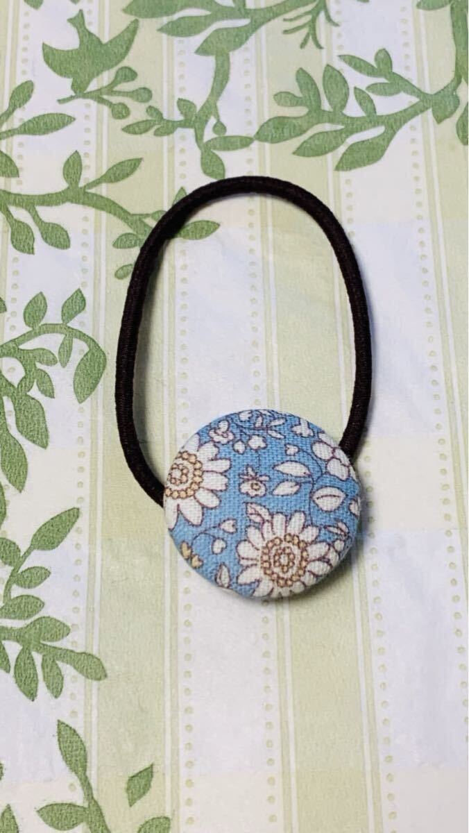 ヘアゴム (1-206)くるみボタン/ハンドメイド/ヘアアクセサリー/27mm拍卖