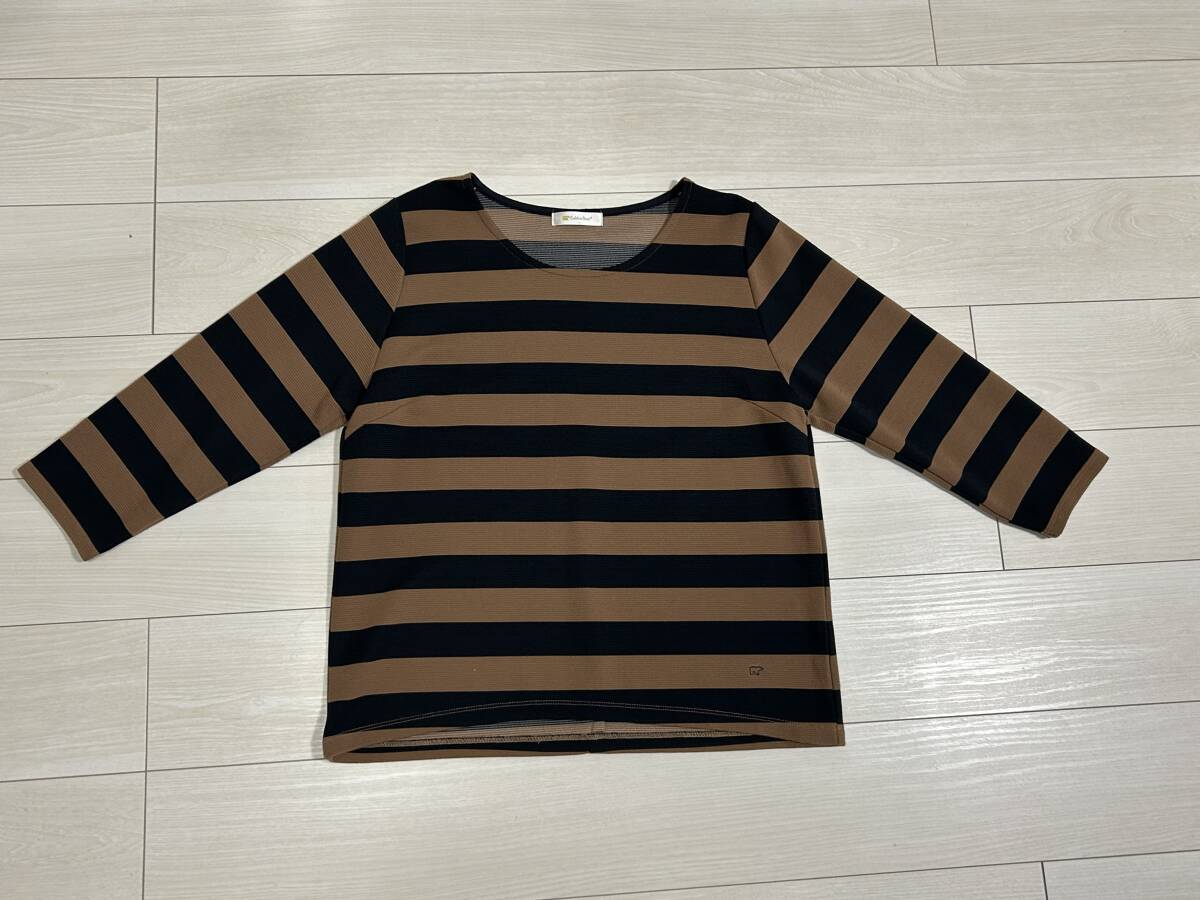 ★ゴールデンベア GOLDEN BEAR ボートネック カットソー ボーダーシャツ チュニック LLサイズ★拍卖