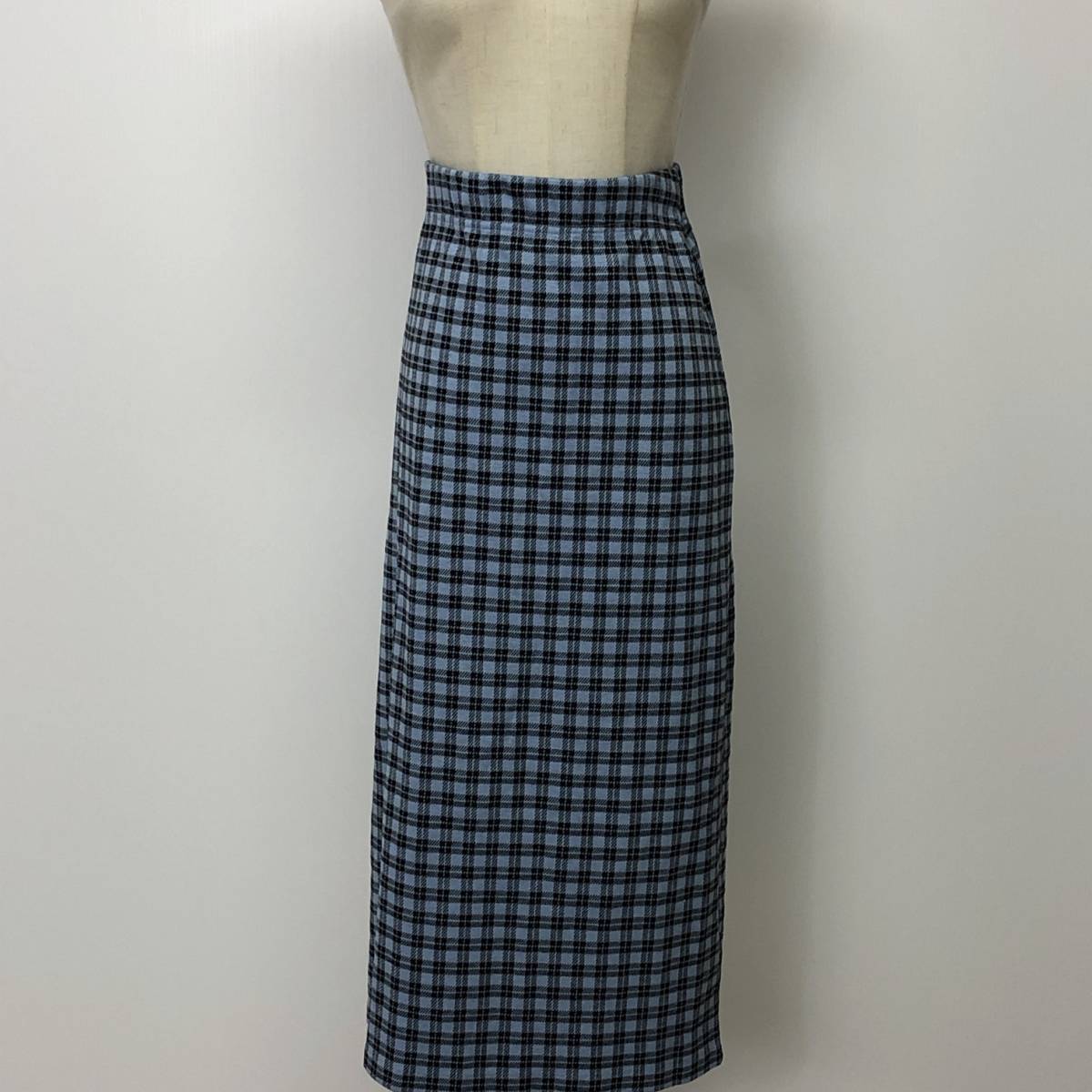 YX311 美品 divded レディース スカート ロングスカート ロング丈 薄手 ウエストゴム 伸縮性 スリット Lサイズ カジュアル かわいい 秋冬拍卖