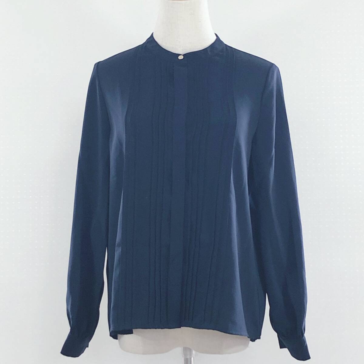 YX965 GLACIER レディース トップス ブラウス長袖薄手 伸縮性 ギャザー Mサイズ ブラック 黒 かわいい おしゃれ シンプル フェミニン 春秋拍卖