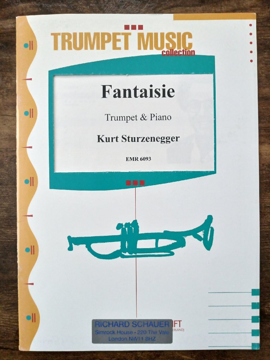 送料無料 トランペット楽譜 クルト・シュトゥルツェンエッガー:ファンタジー 試聴可 トランペット&ピアノ拍卖