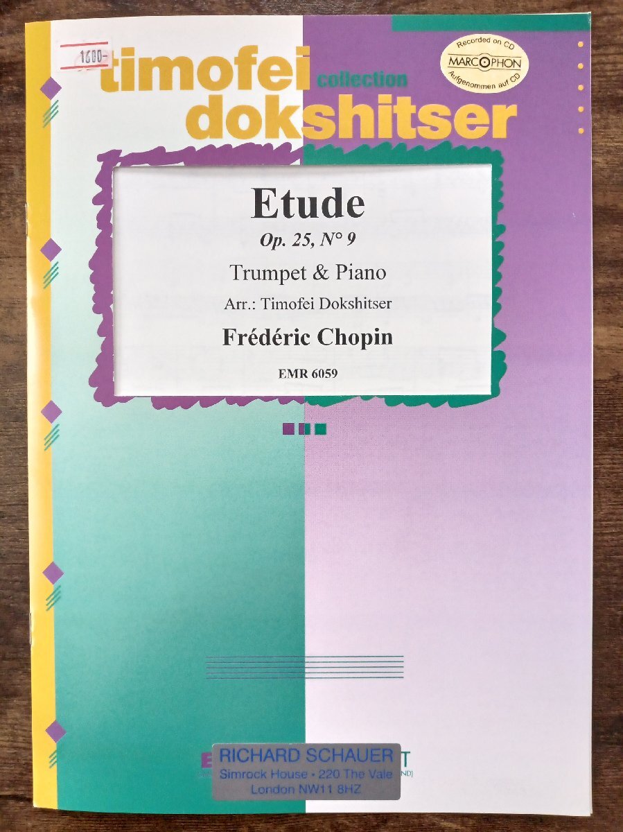 送料無料 トランペット楽譜 ショパン:エチュード Op.25 No.9 ティモフェイ・ドクシツェル編 試聴可 トランペット&ピアノ拍卖