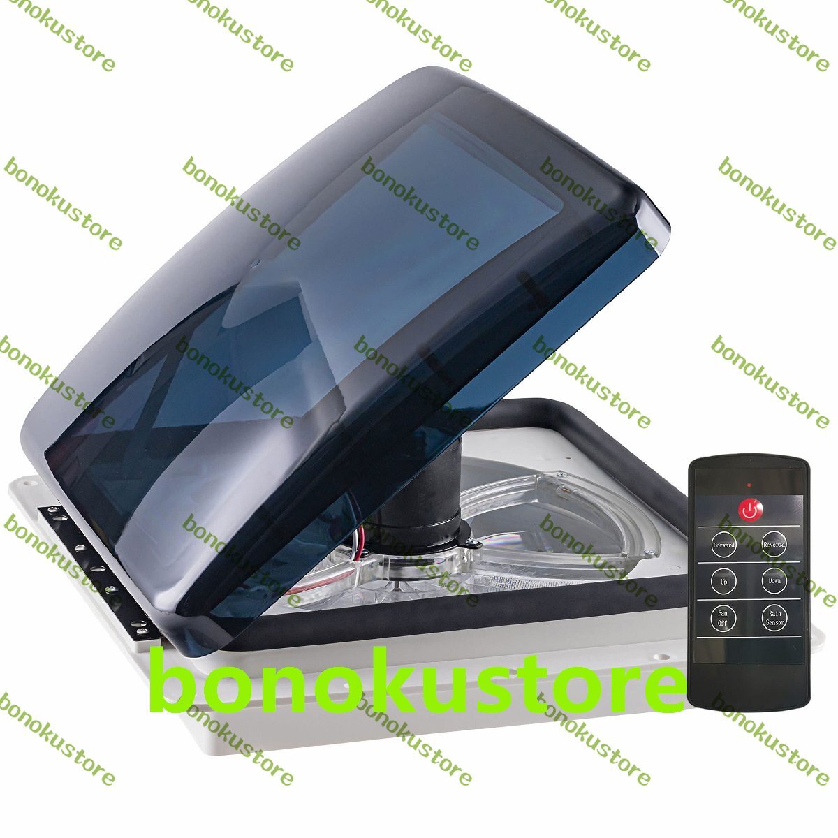 キャラバンルーフベントファン RV換気扇 電動リフティングトップカバーリバーシブルファン12V 42cm*42cm*12cm キャンピングカー換気扇拍卖