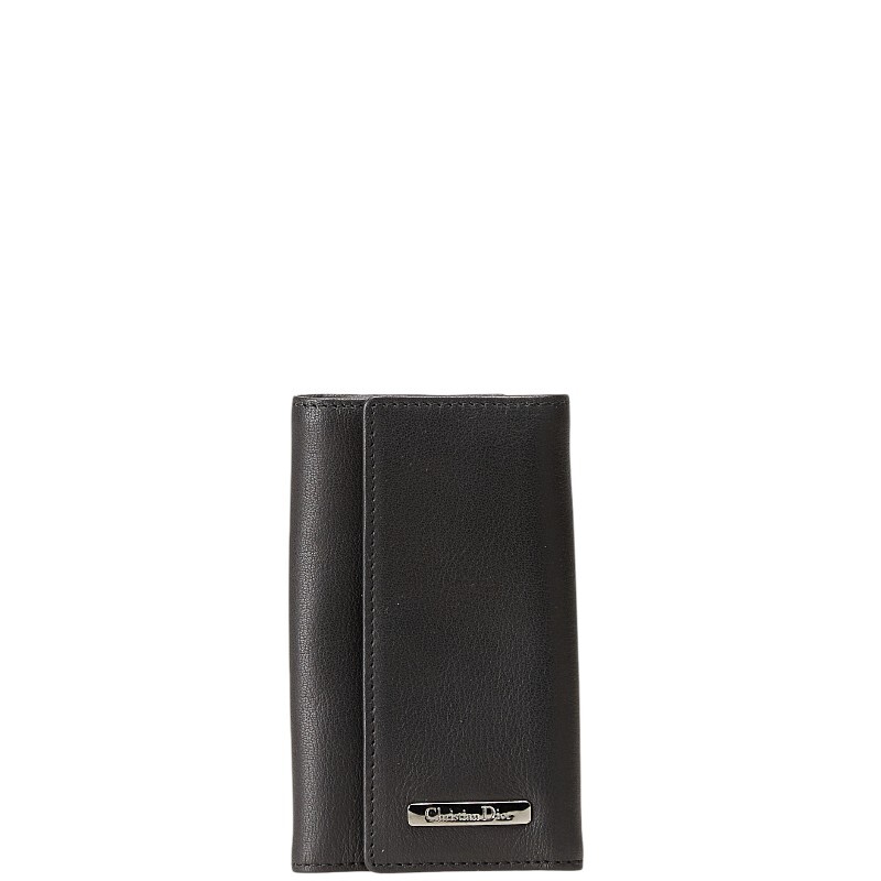 ディオール ロゴプレート 6連 キーケース ブラック レザー レディース Dior 【中古】拍卖