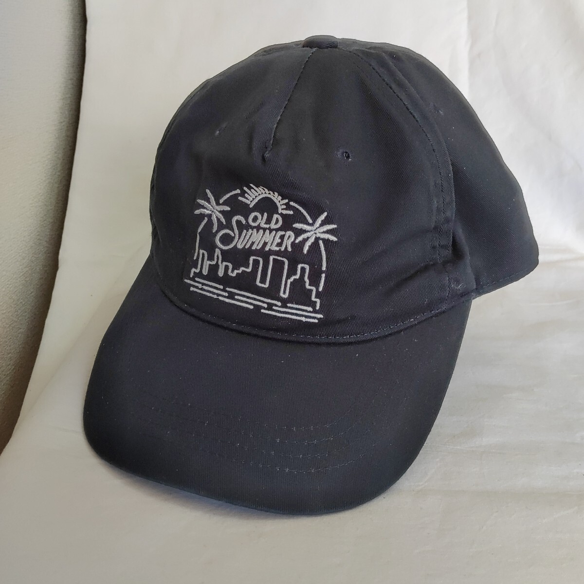 【極美品】OLD SUMMER オールドサマー PalmTree City チノキャップ 黒 ブラック サーフ カジュアル 帽子 0226-E3-TA10拍卖