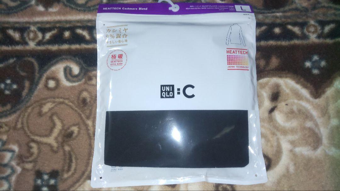 05【新品未開封】*UNIQLO 極暖ヒートテック カシミヤブレンドタートルネックT(長袖)② 黒 送料無料拍卖