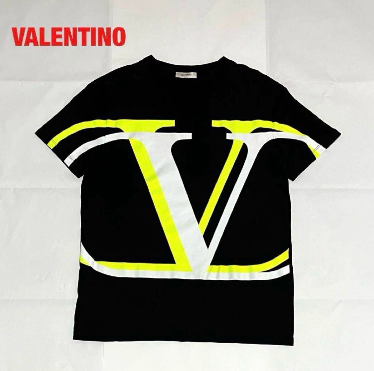 【希少】VALENTINO ヴァレンティノ ロゴTシャツ デカロゴ クルーネック ネオンカラー ユニセックス 20AW UV3MG08C6K7拍卖
