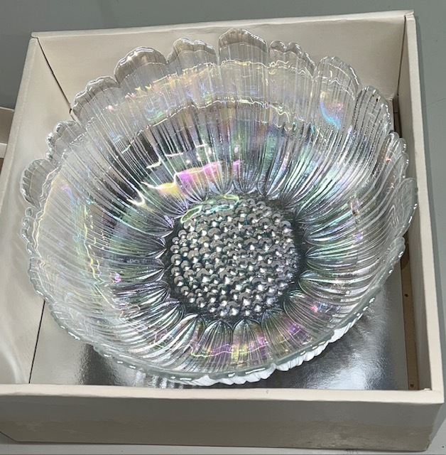 ◆◇ガラス大鉢◆ひまわり大鉢◆ 光 レインボーガラス◆カメイガラス 【サイズ】Φ26㎝X高さ10㎝ 拍卖