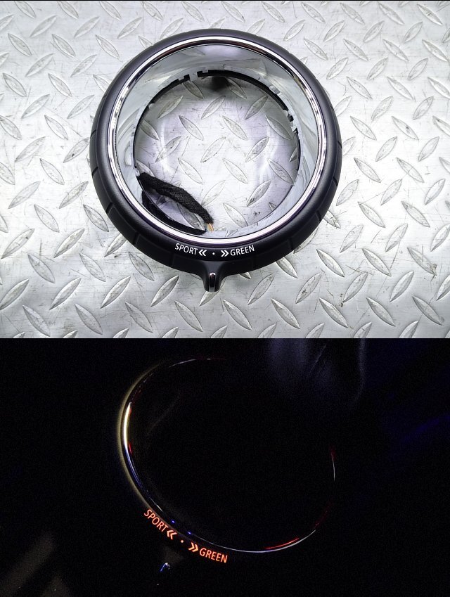 G/EQ1■BMW MINI F55 DBA-XS15 (ミニ クーパー 2016y■ATシフトゲートパネル SPORT GREEN ドライビングモード切替スイッチ 9343290 (F56 XM拍卖