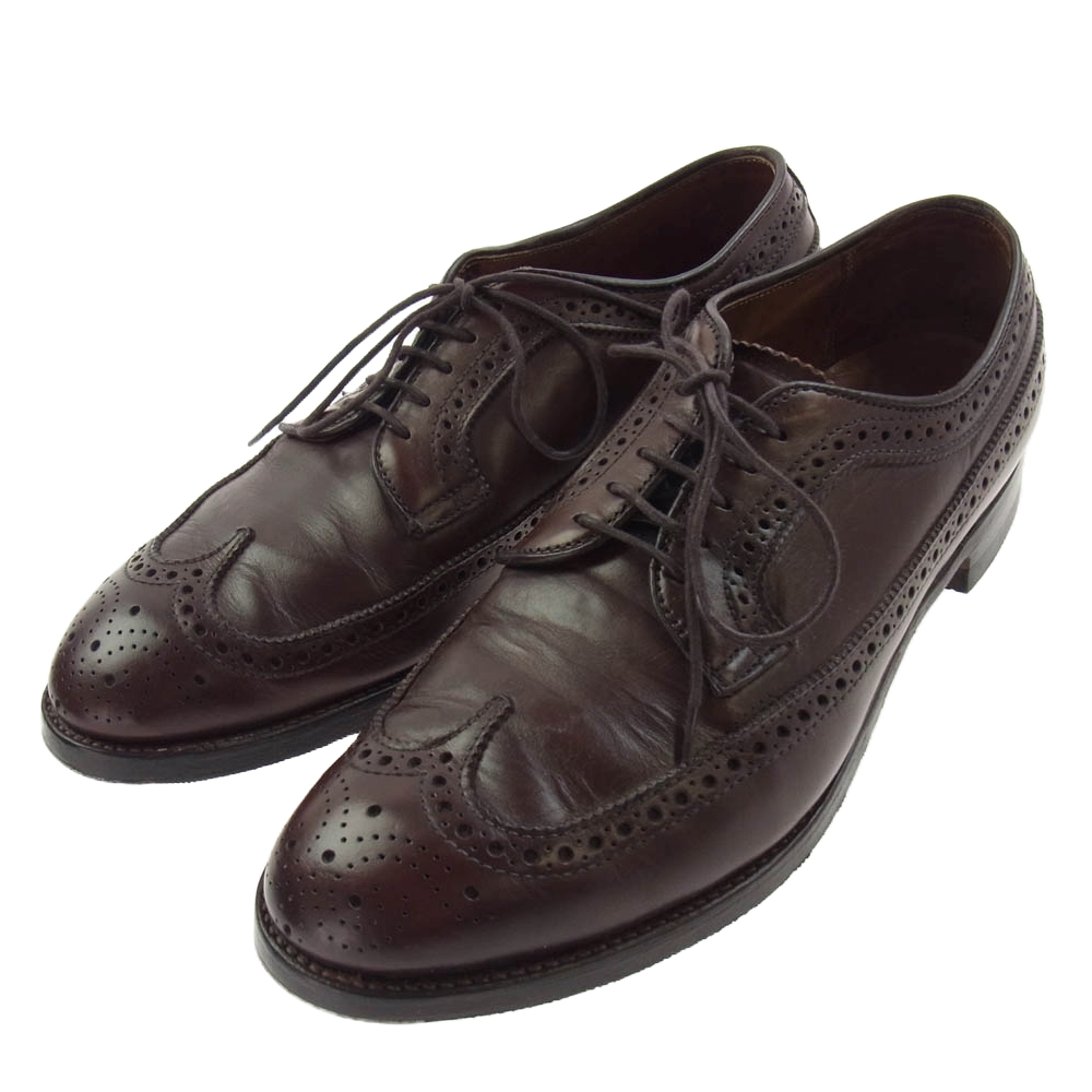 ALDEN オールデン 58806 モディファイド クロムエクセル 純正シューツリー付属 ロングウィングチップ レザー シューズ 【中古】拍卖