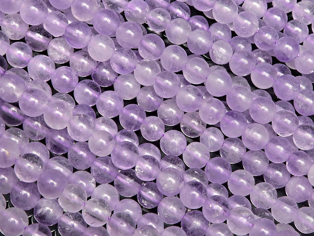 ラベンダーアメジスト 丸玉 4mm【1連販売】 / 6-11 LA4M拍卖