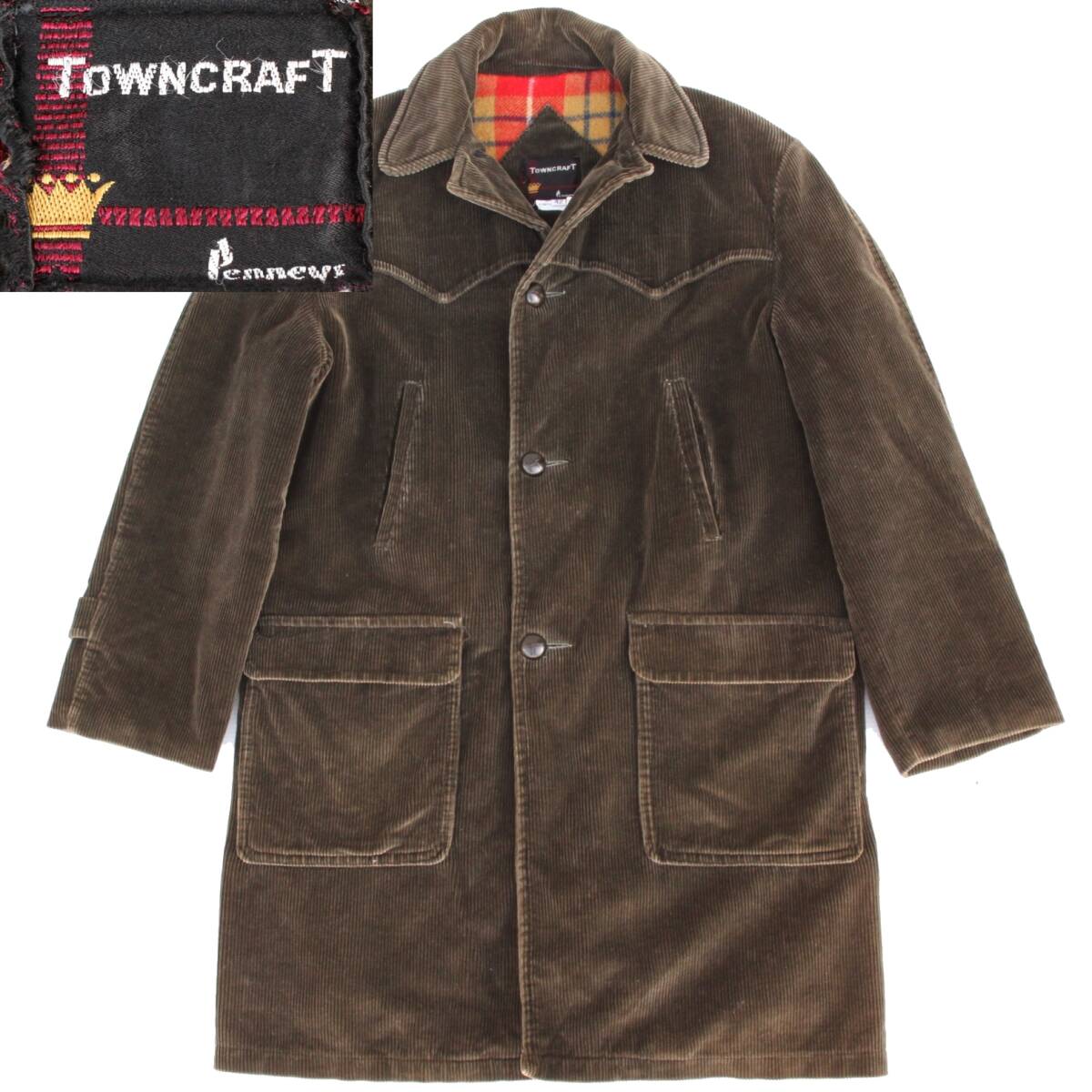 (51602)極上美品60s-70s TOWNCRAFTタウンクラフト コーデュロイ ロングコート42 (ヴィンテージSearsシアーズPenneysペニーズ ネイティブ)拍卖