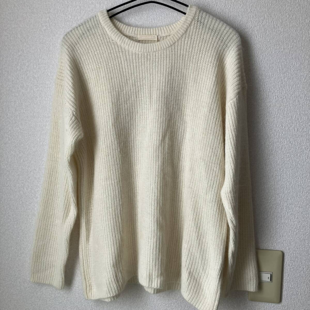新品☆スタディオクリップstudio CLIP☆アンゴラあぜ編みニットプルオーバー拍卖
