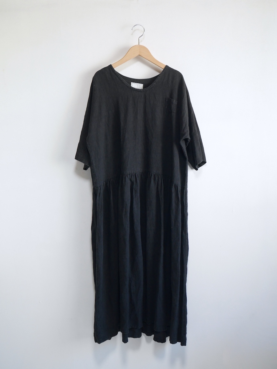 AN Linen きぬがわあゆみ guri 五分袖 リネンワンピース拍卖