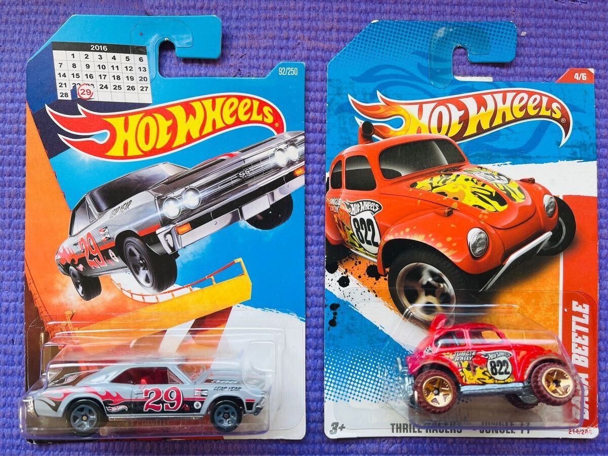 ホットウィール HOT WHEELS 66シェビルSS396 スリルレーサージャングル11ビートル 未開封二台セット CHEVY HOTWHEELS フォード拍卖