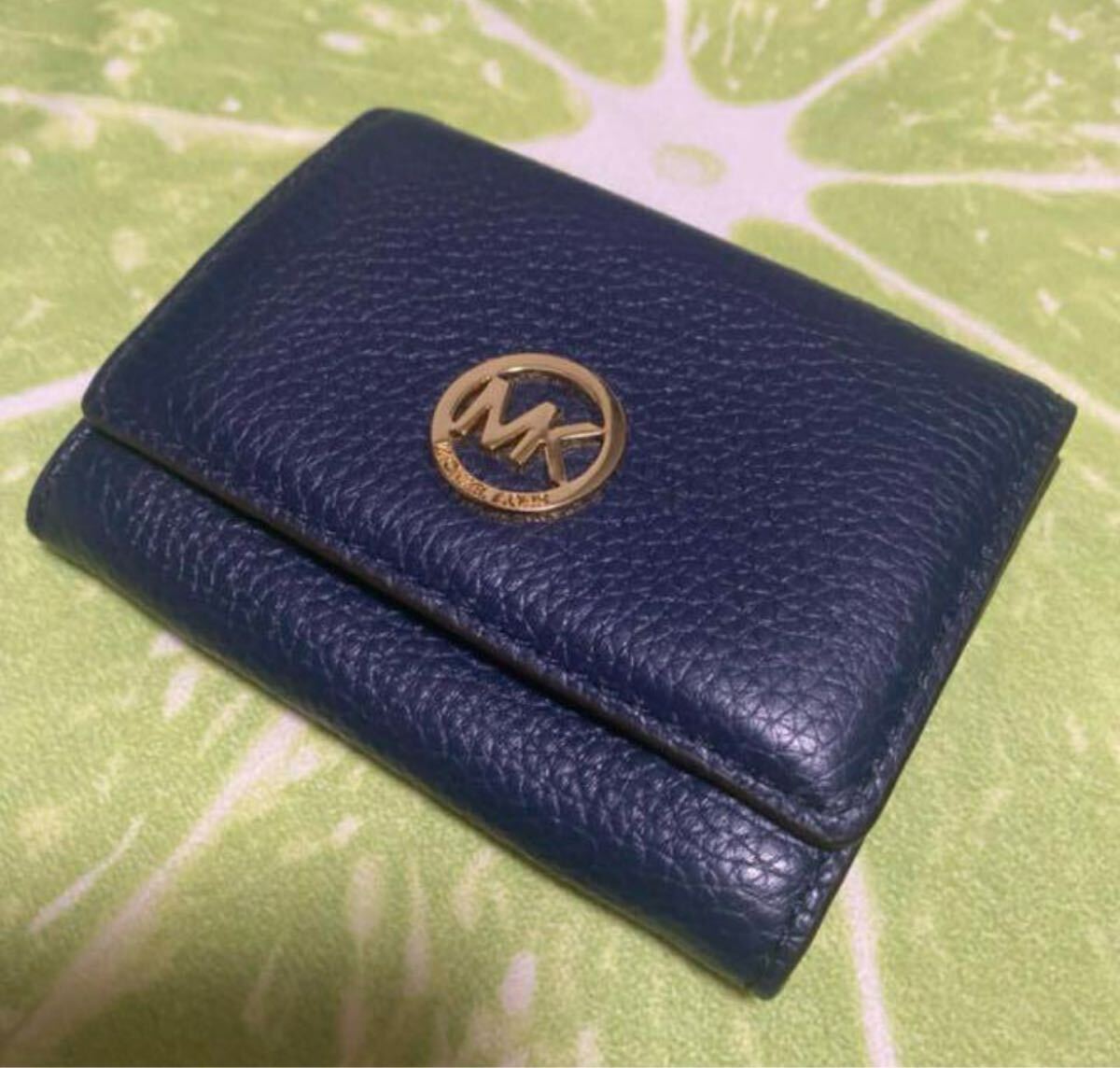 MICHEALKORS マイケルコース 名刺入れ 定期入れ パスケース カードケース 財布 ネイビー拍卖