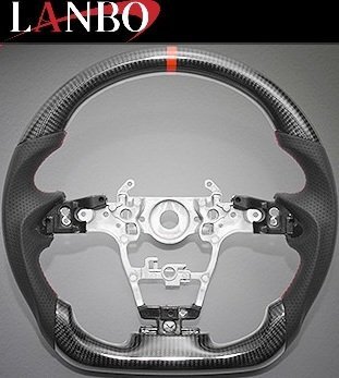 【M's】 GRカローラ GZEA14H (2022.12-) LANBO プレミアム スポーツ ステアリング ハンドル Dシェイプ (Wカーボン×リアルレザー) CB017A拍卖
