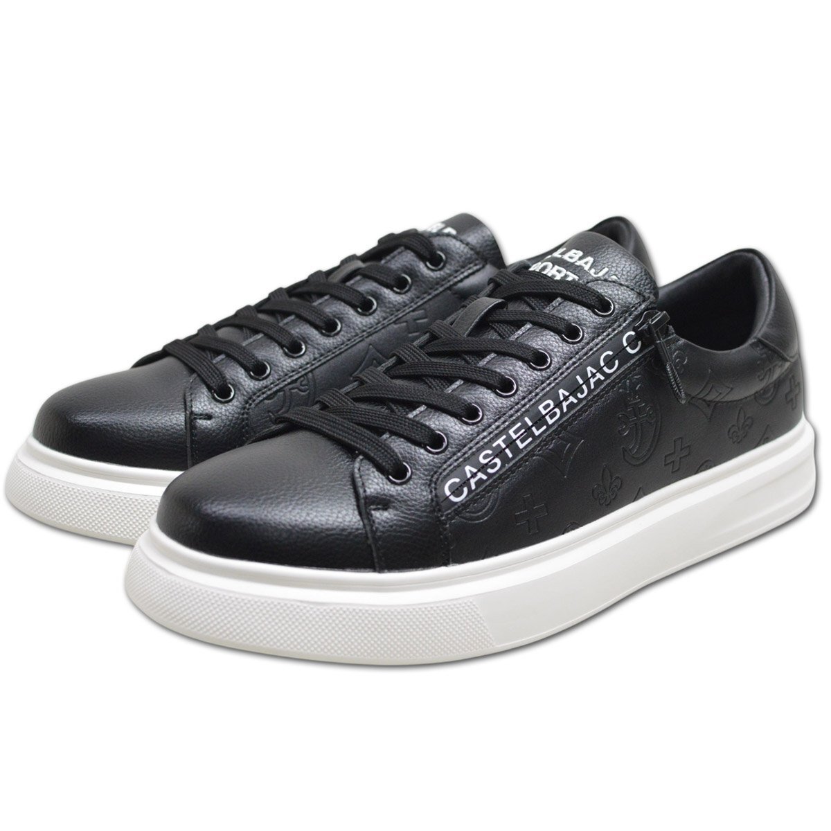 2025新作【カステルバジャック】スニーカー 靴 25.5㎝ 黒 7235195126-99 CASTELBAJAC カジュアル シューズ おしゃれ @拍卖