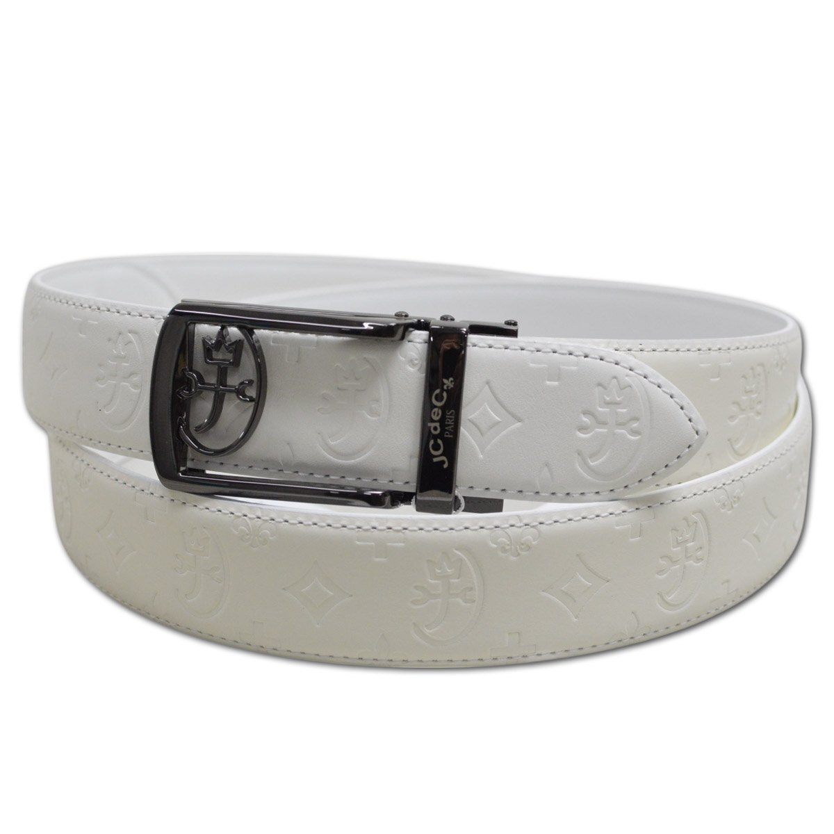 2025新作【カステルバジャック】メンズ ベルト 白 7235190127-01 CASTELBAJAC 高級 おしゃれ カジュアル ゴルフ 高級 ギフト @拍卖