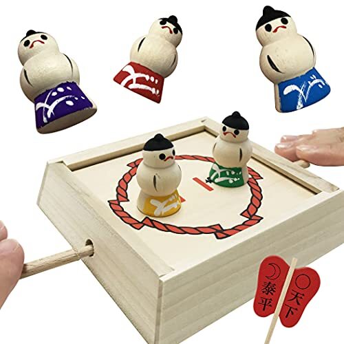 【なつかし玩具入門セット】 トントン相撲 おうち ゲーム 木のおもちゃ 民芸玩具 すもう 力士 卓上ゲーム 日本製 (ト拍卖