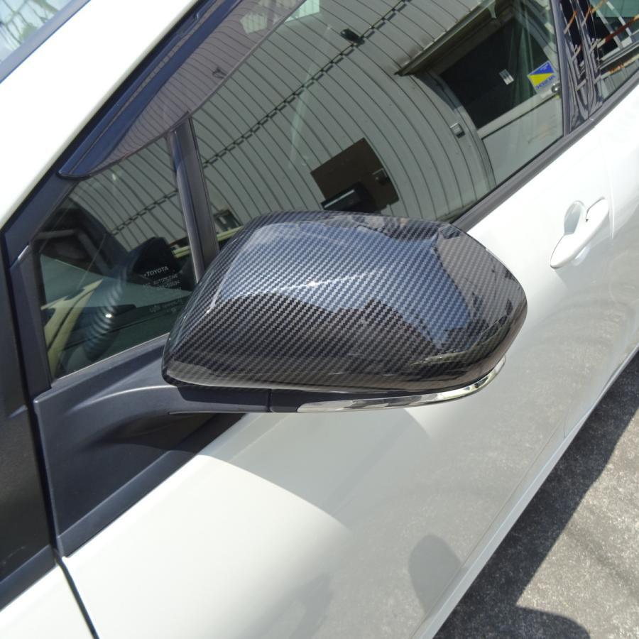 スポーティ全開♪ カーボン ルック ドアミラー カバー アクア NHP10 NHP10H L S G クロスオーバーグラム グランパー スタイルブラック拍卖