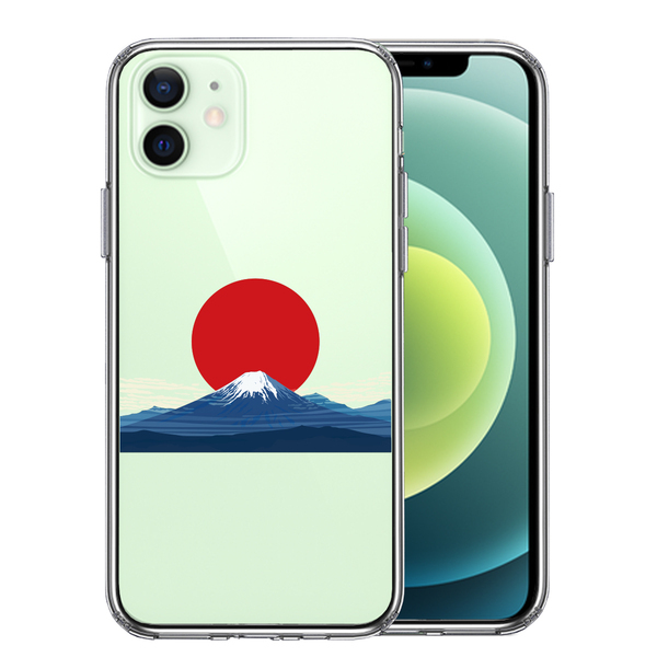 iPhone12 ケース クリア 日本 日ノ丸 富士 旭日 風景 スマホケース 側面ソフト 背面ハード ハイブリッド拍卖