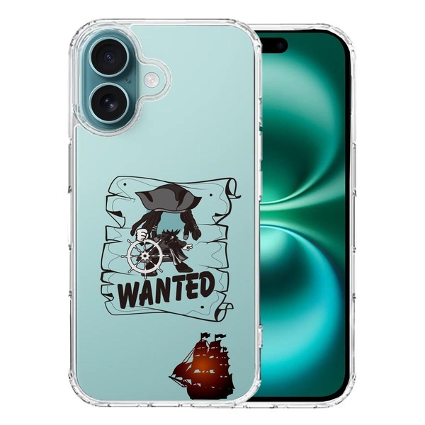 iPhone16 ケース クリア 海賊 帆船 スマホケース 側面ソフト 背面ハード ハイブリッド拍卖
