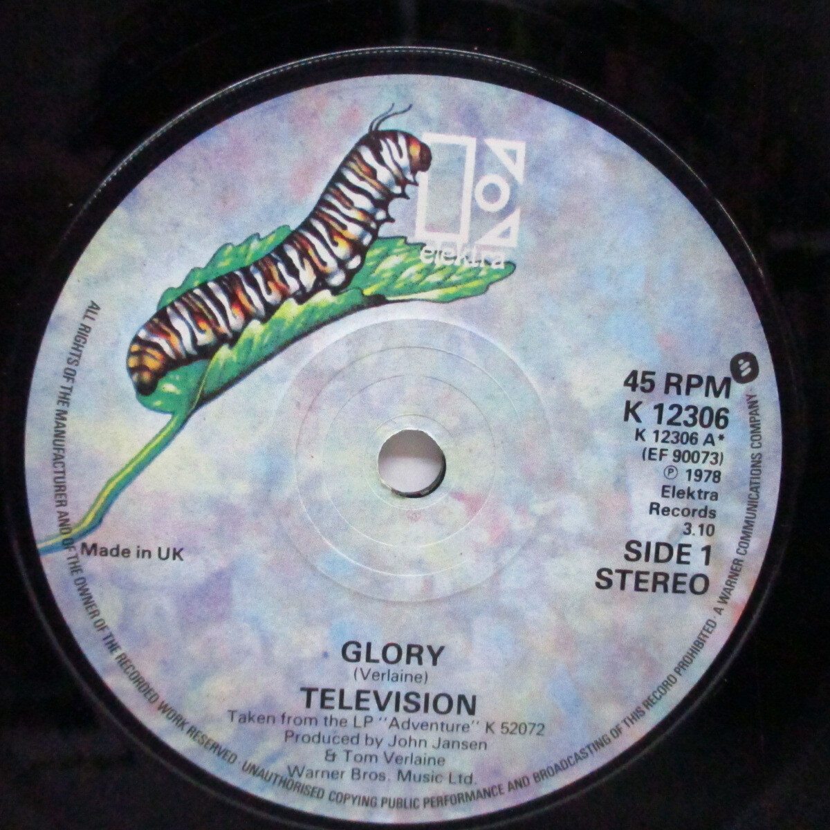 TELEVISION(テレヴィジョン)-Glory / Carried Away (UK オリジナル 7+カンパニース拍卖