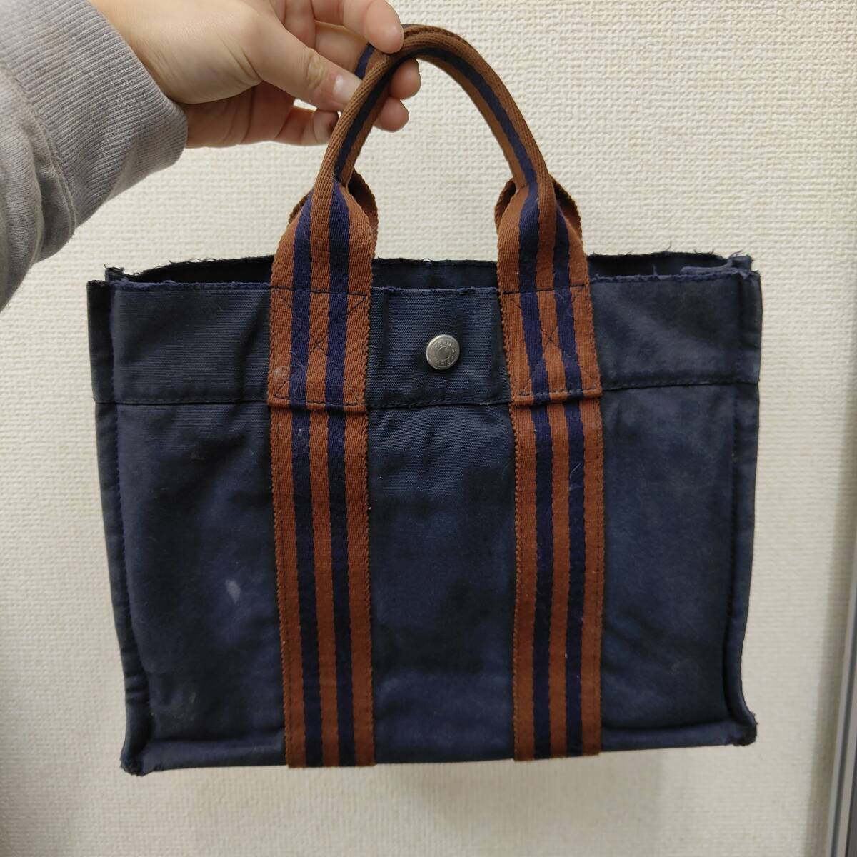 エルメス フールトゥPM ハンドバッグ ブルー×ブラウン拍卖