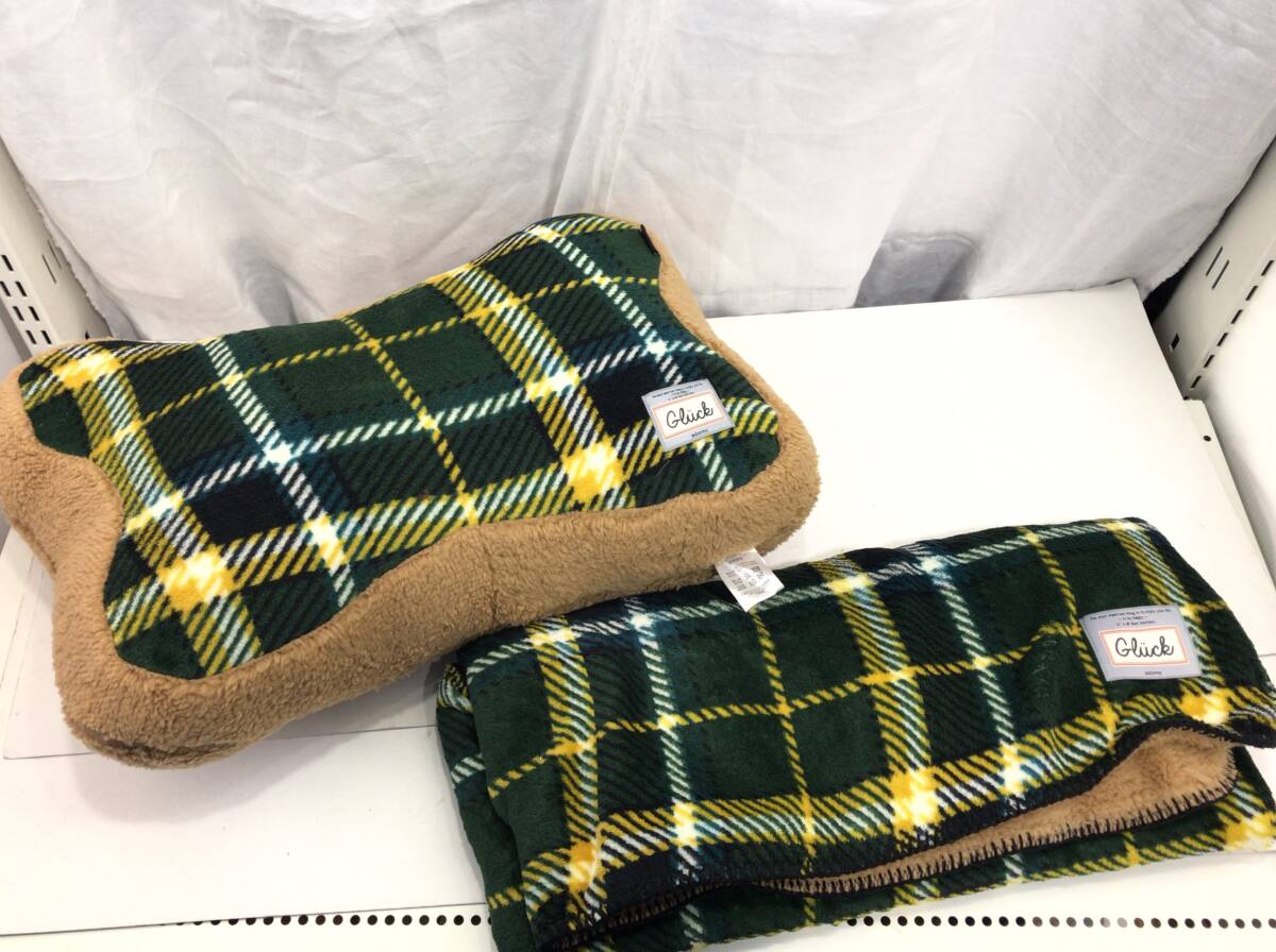 gluck グリュック 腰当てクッション ブランケット チェック柄 E36拍卖
