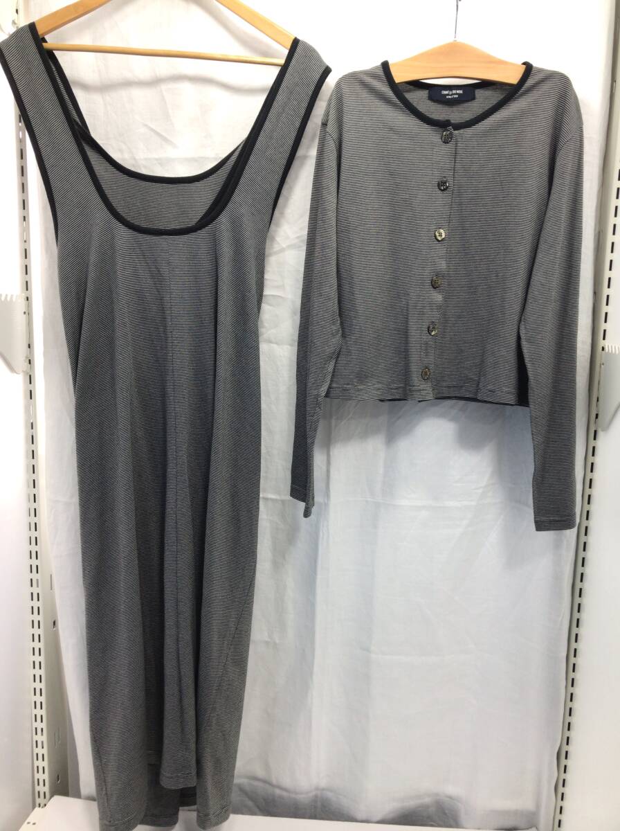 COMME CA DU MODE コムサデモード ワンピース セット ボーダー ブラック系 M レディース A7s1拍卖