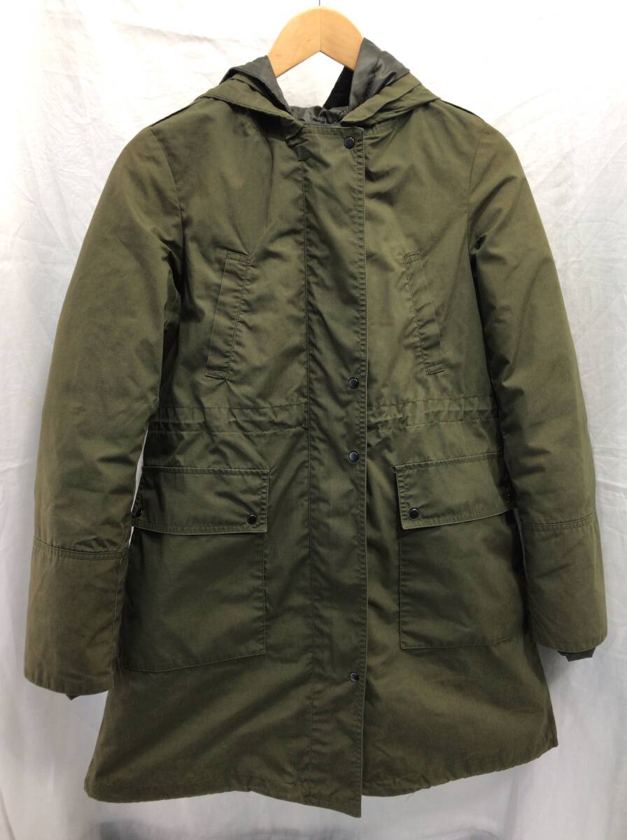 HERE'S TOWN ヒアーズ ミリタリージャケット ライナー付き ダウンジャケット カーキ M レディース A39拍卖
