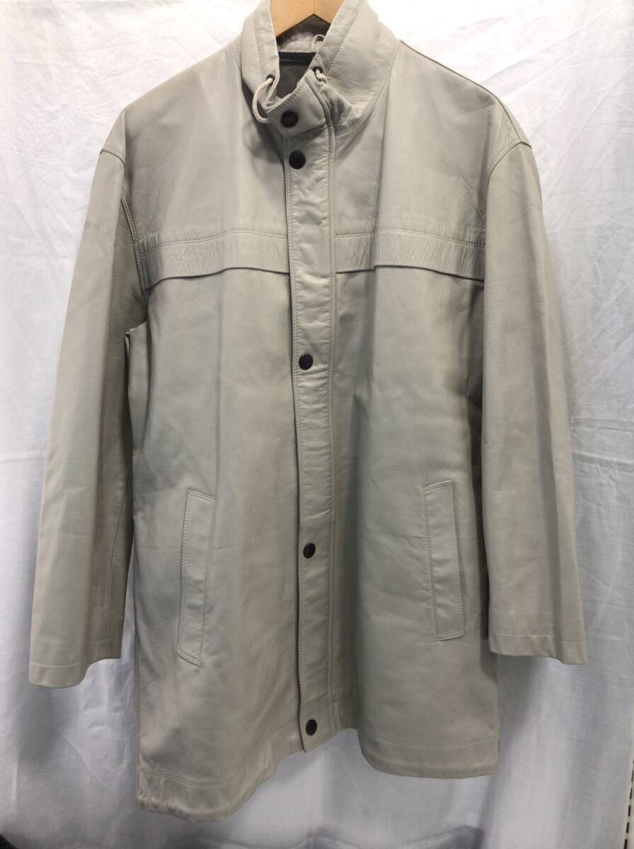 TOKYO FUR bel gusto ラムスキン 羊革 レザージャケット ホワイト L メンズ G7拍卖