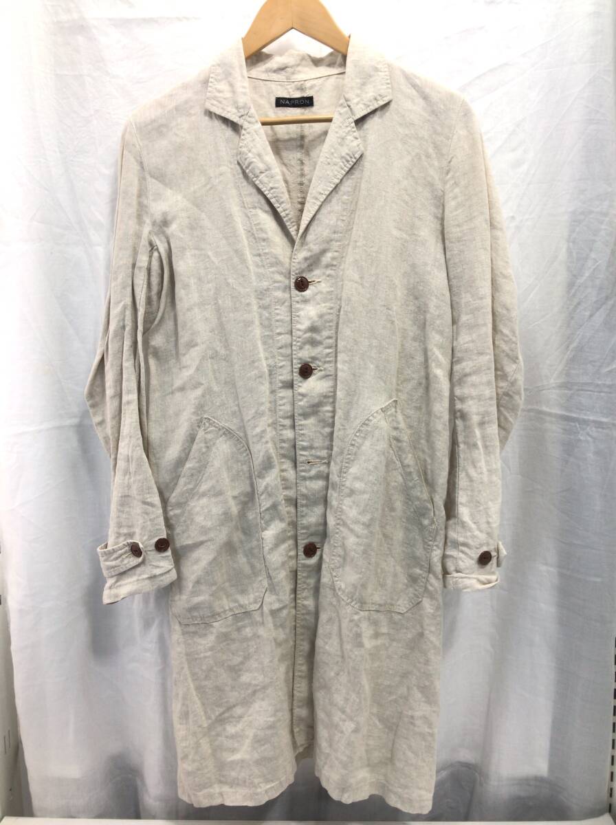 NAPRON コート リネン ベージュ S レディース G13拍卖