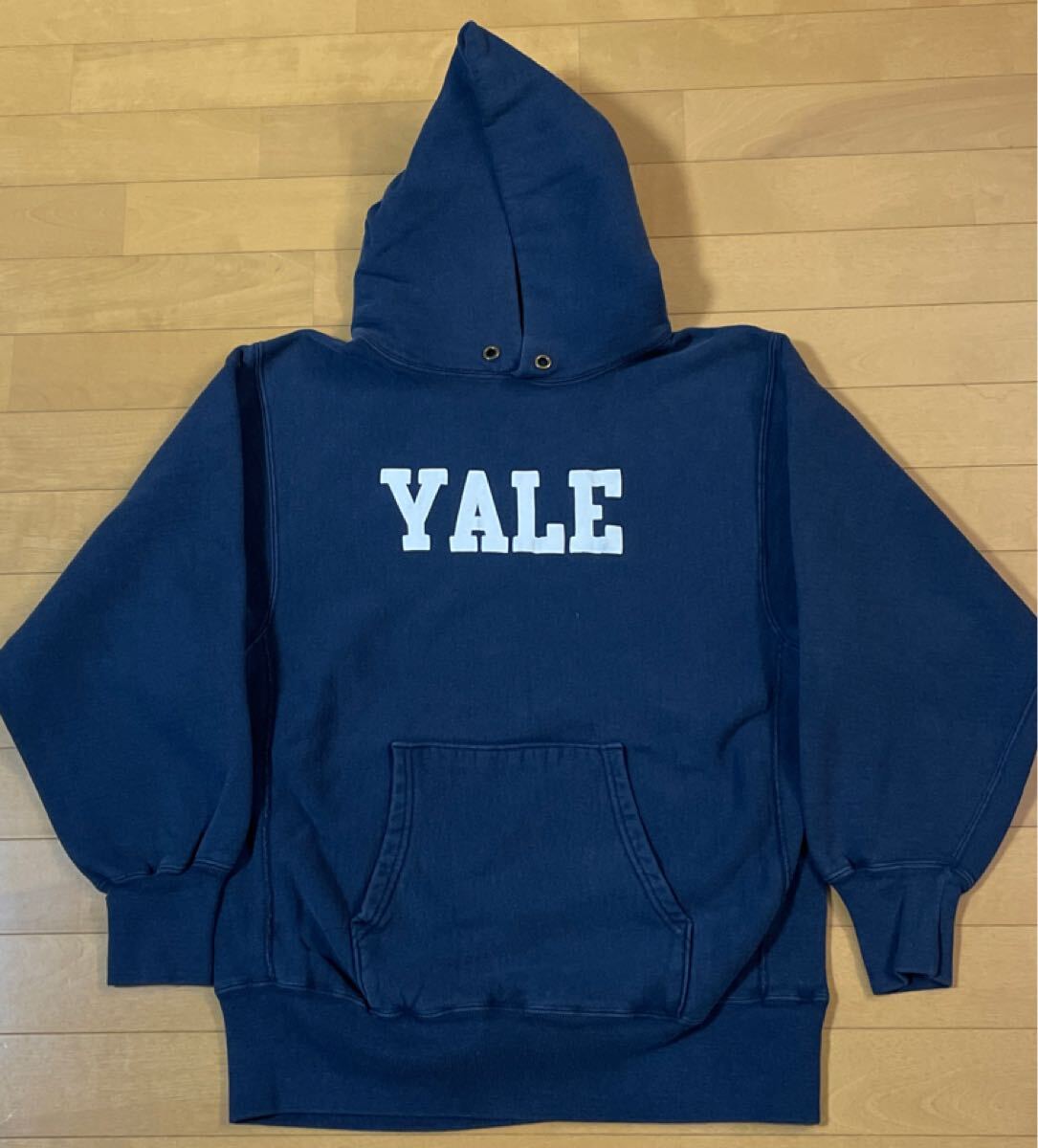 美品 YALE チャンピオン リバースウィーブ パーカー USA製 ビンテージ Champion スウェット 80s 90s ネイビー拍卖