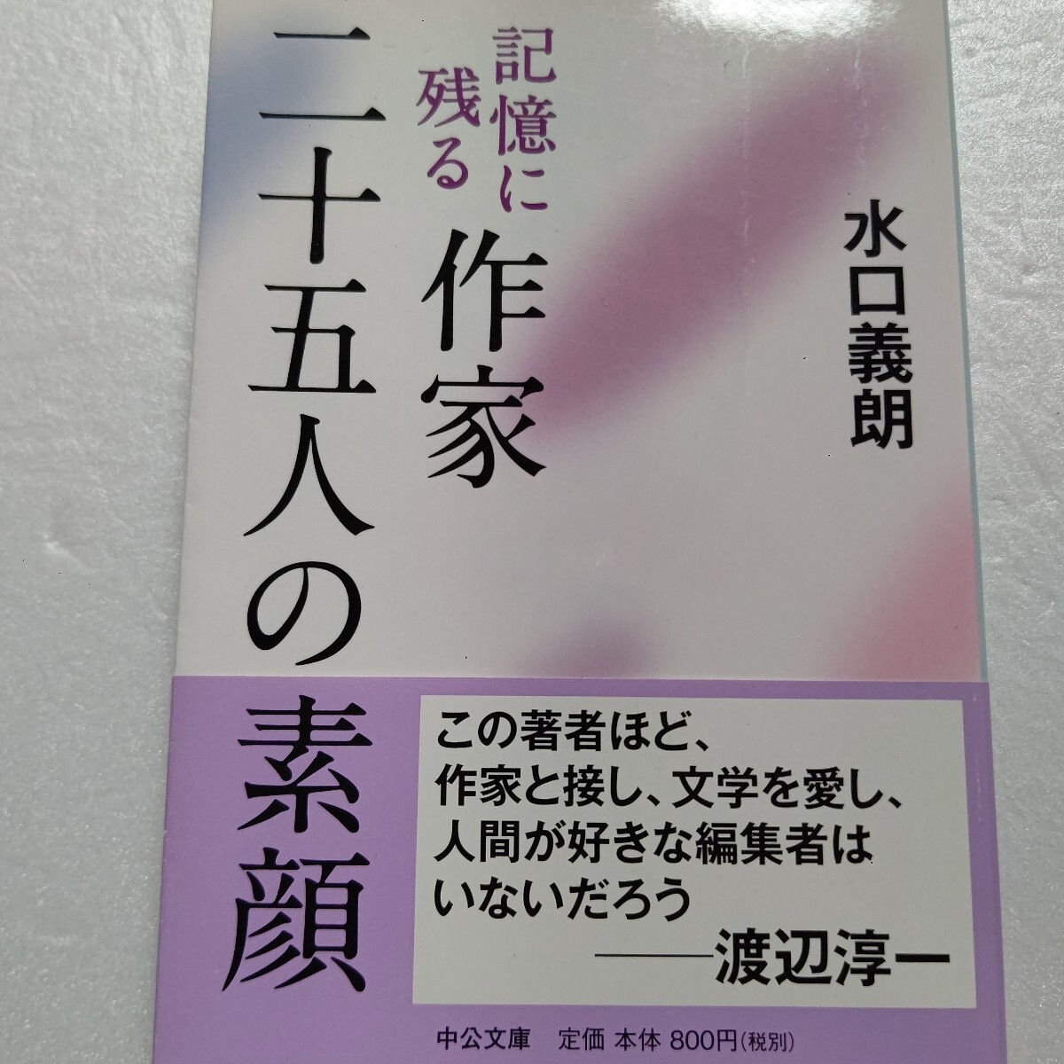 ● 記憶に残る作家二十五人の素顔 水口義朗 作家たちの意外な素顔を綴る。渡辺淳一 野坂昭如 開高健ら時代の寵児25人の知られざる私生活拍卖