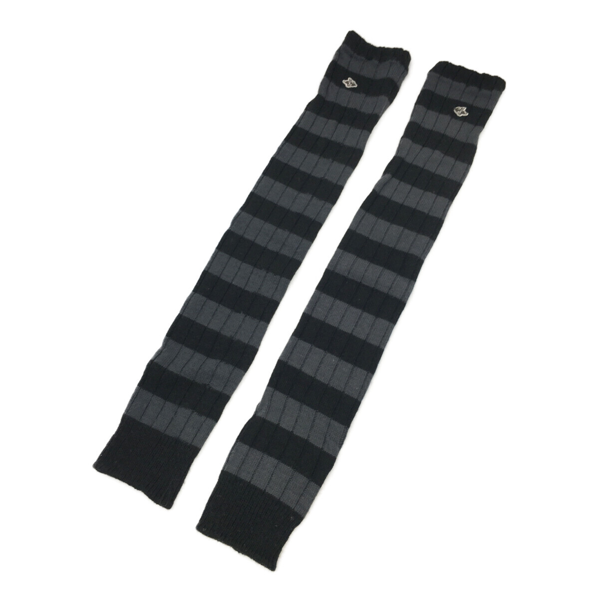 coco 中古【値下げ】 パーリーゲイツ レディース レッグウォーマー 黒×グレー ニット レターパックプラス発送可 109911拍卖