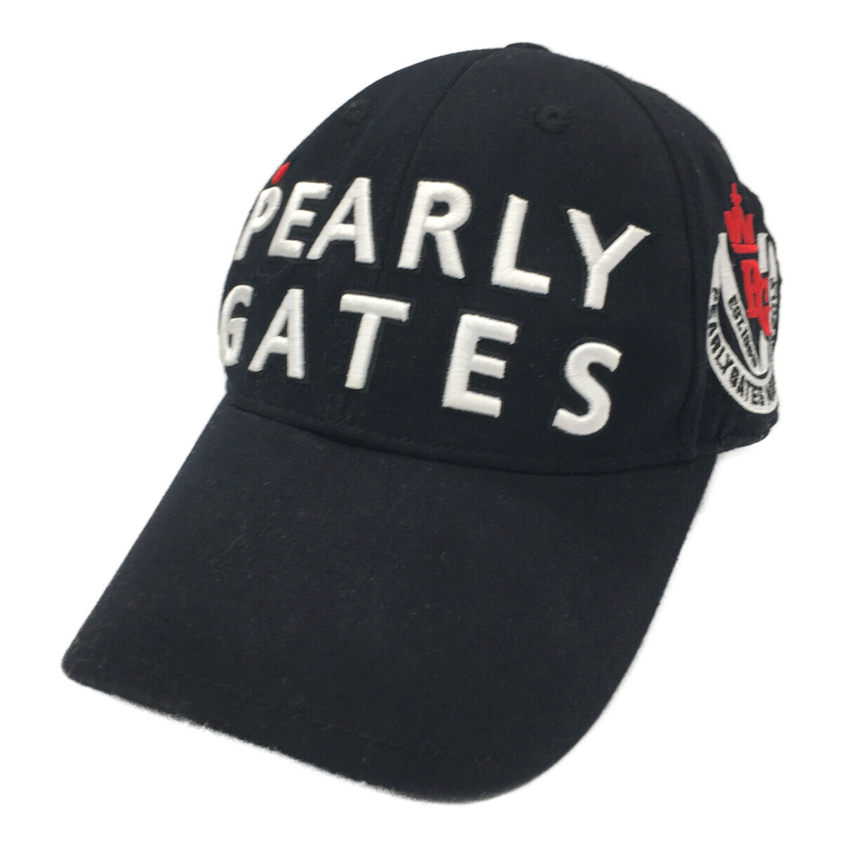 coco 中古【値下げ】パーリーゲイツ キャップ フリー ブラック 立体刺しゅうロゴ つば裏総柄 レターパックプラス発送可 K6029拍卖